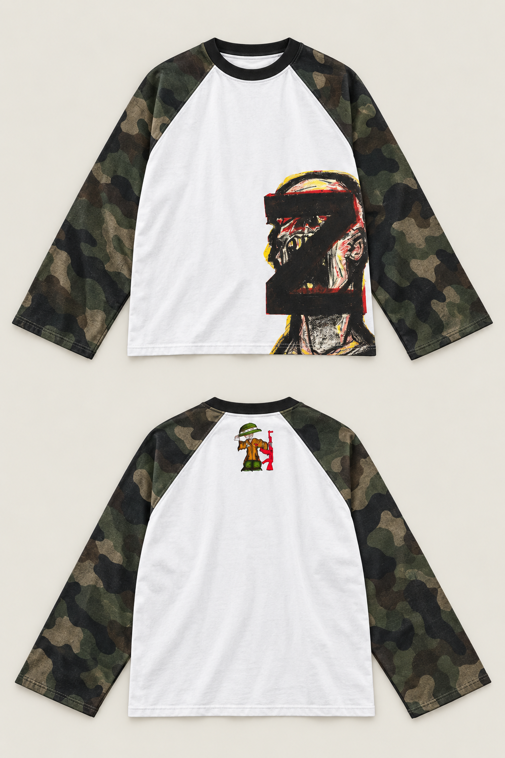 Longsleeve camouflage KURTZ, vista frontale